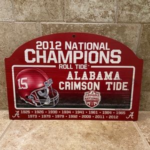 Alabama Crimson Tide National Champion Wall Decor